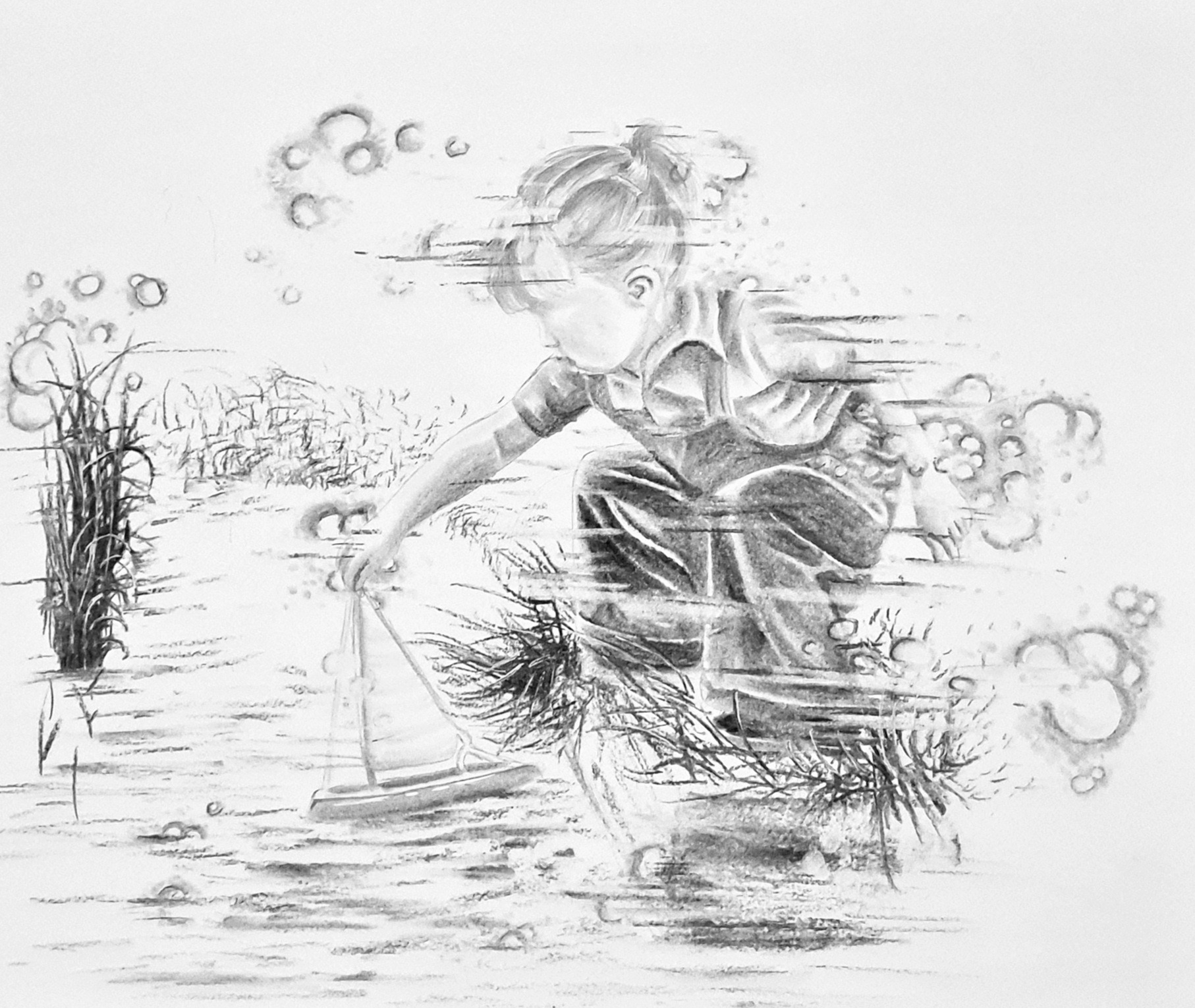 Charcoal drawing
